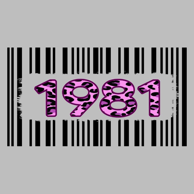 1981 Anniversaire Barcode Pink Leopard