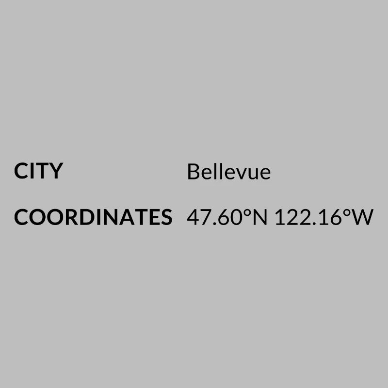 Bellevue, Washington, USA coordinates