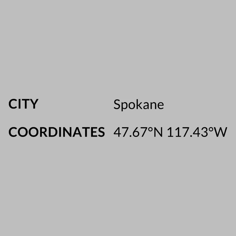 Spokane, Washington, USA coordinates