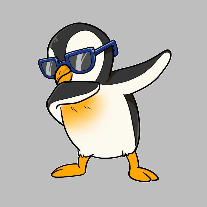 Cool penguin dab south pole dance float dance step