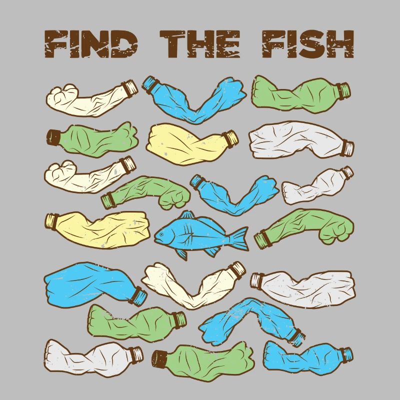 Find the Fish Plastic Fish Pollution