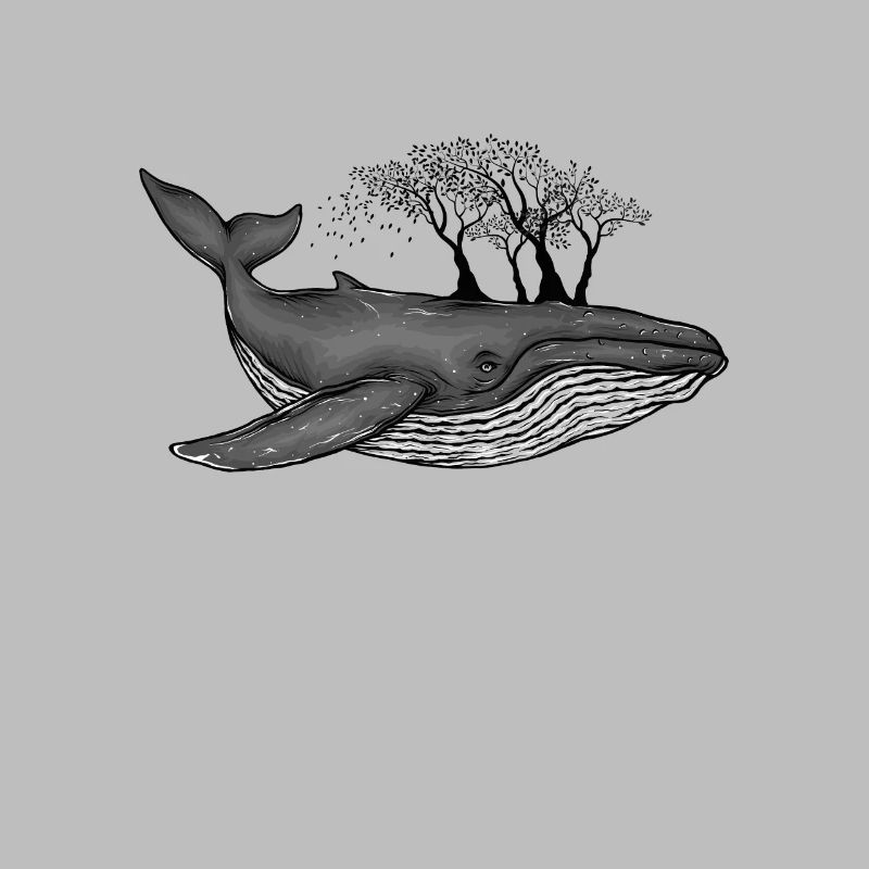 Conservation whale with trees gift idea