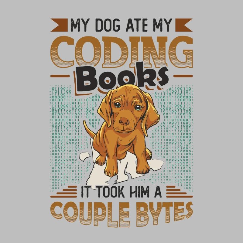 Dog Bytes Code Computer Joke Programmation