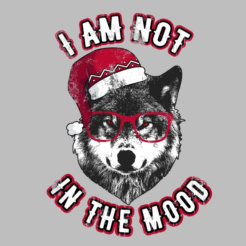 Ich bin nicht in der Stimmung - Grumpy Christmas Wolf