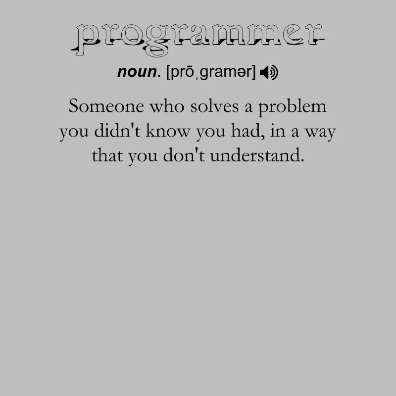 Programmer Funny Definition Coding Humor Black