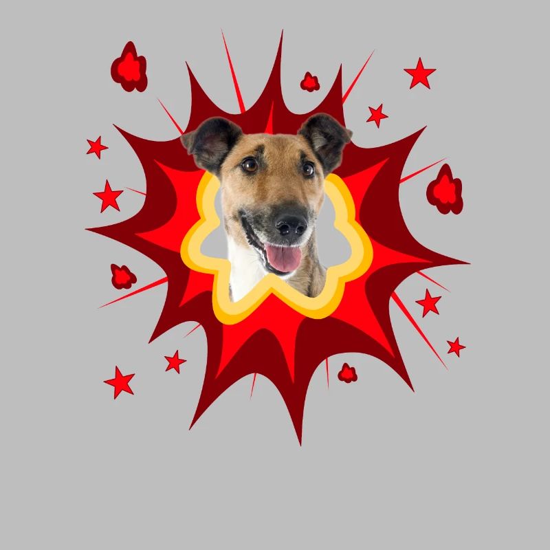 Conception de chien comique - Pow - Fox Terrier