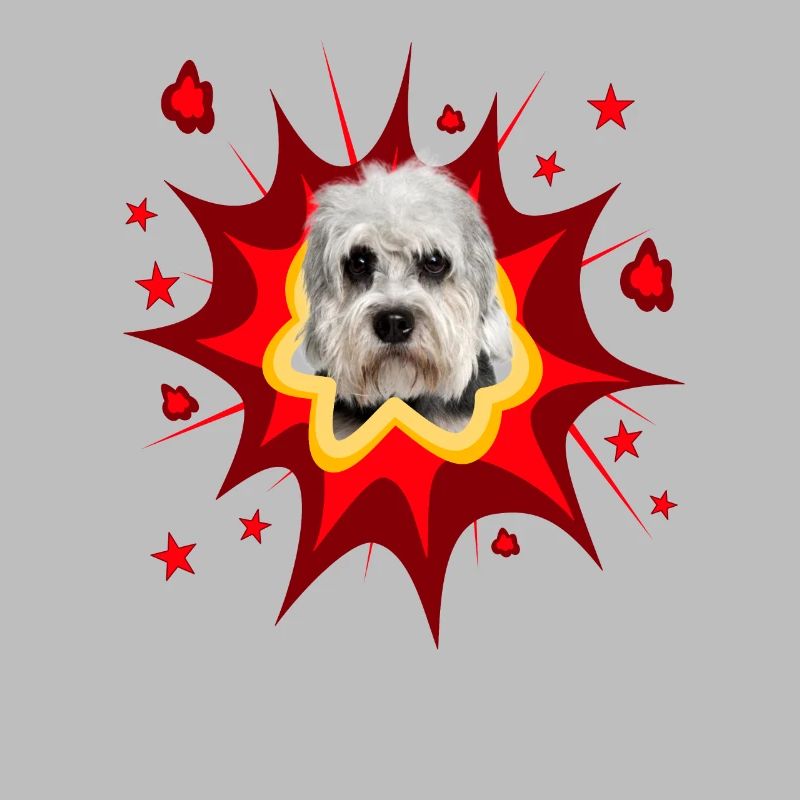 Conception de chien comique - Pow - Dandy Dinmont Terrier