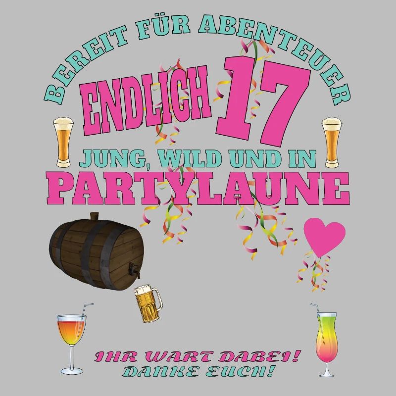 17. Geburtstag Mädchen & Junge Gästebuch