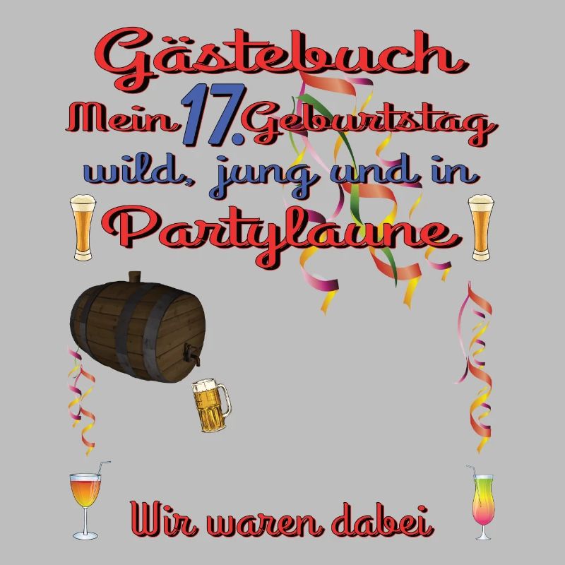 17. Geburtstag Mädchen & Junge Gästebuch