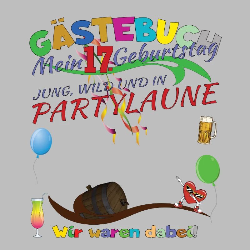 17. Geburtstag Mädchen & Junge Gästebuch