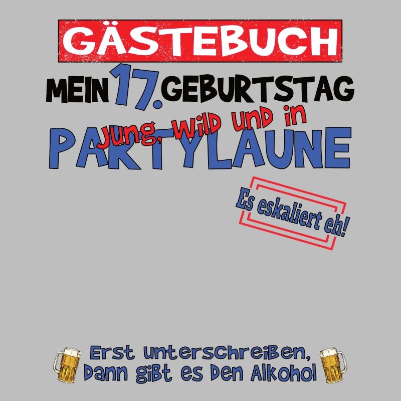 17. Geburtstag Mädchen & Junge Gästebuch