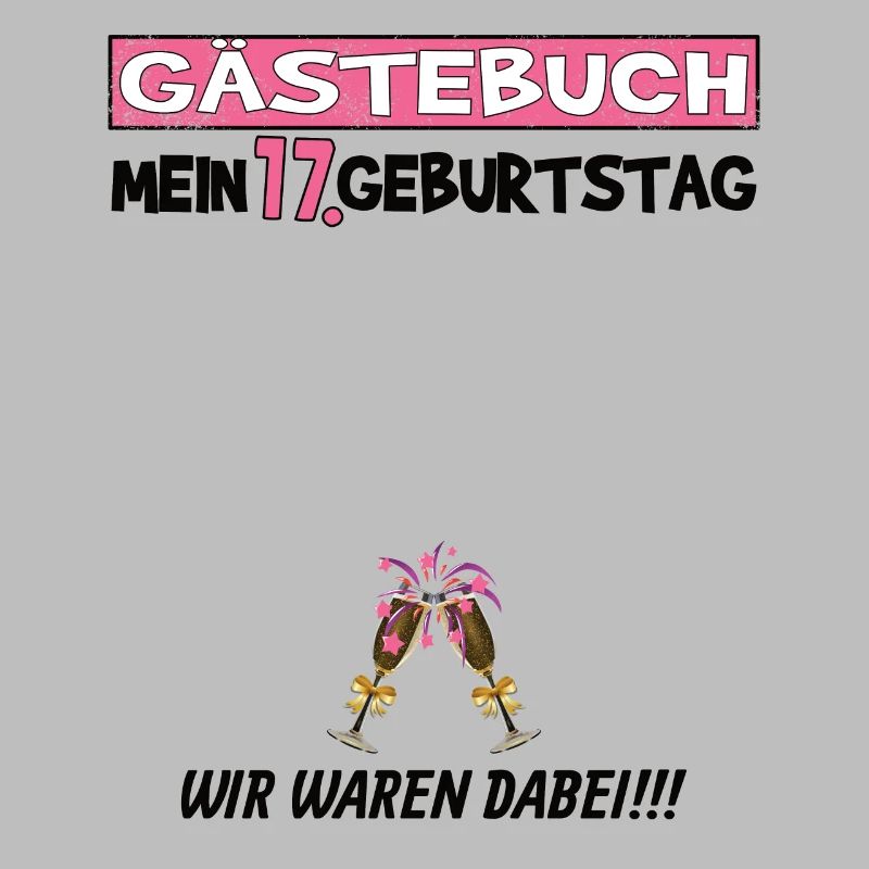 17. Geburtstag Mädchen & Junge Gästebuch