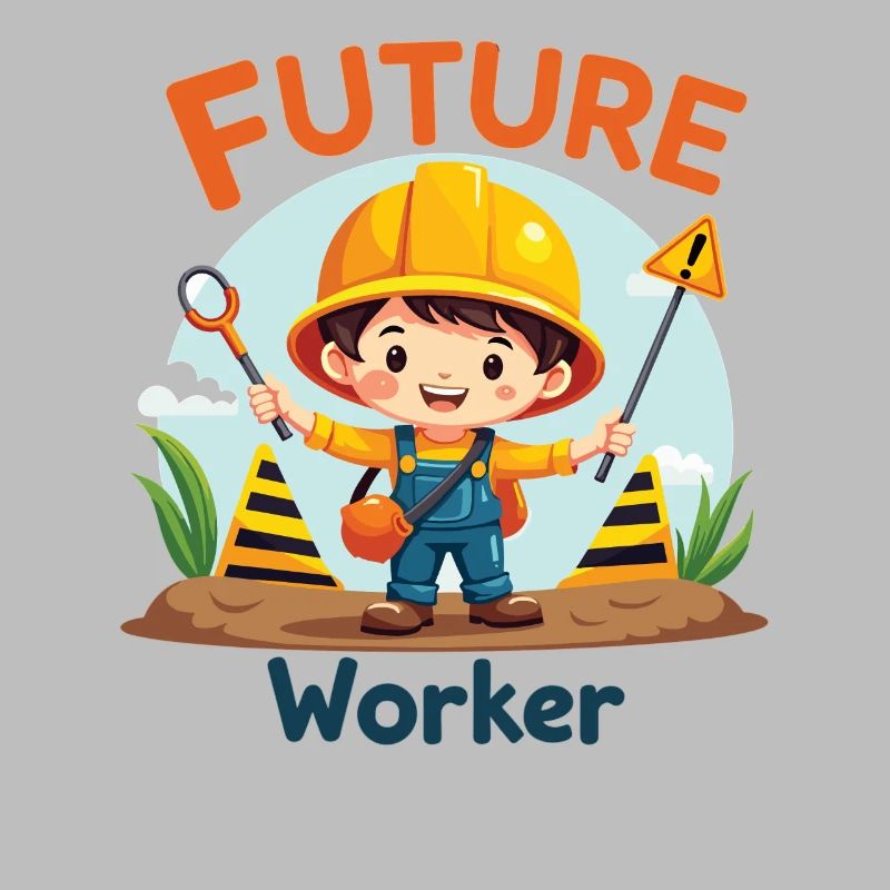 Future Worker - Conception mignonne d’ouvrier de la construction