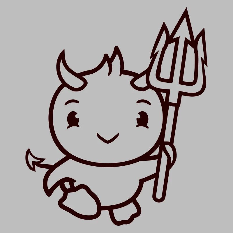 bird devil horns satan trident hell evil cool