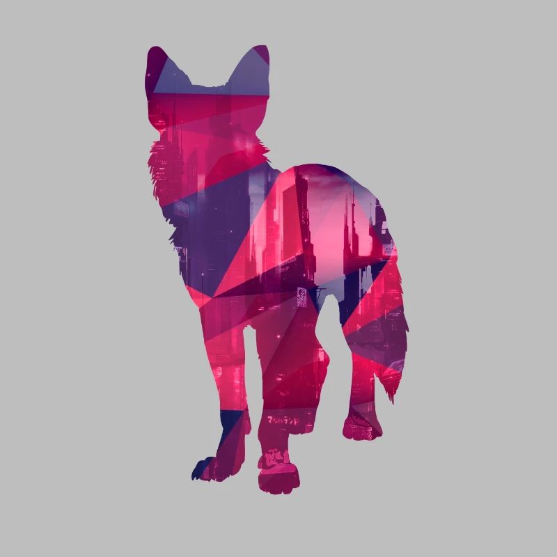 Chien basse poly - Chiens Low Poly Design