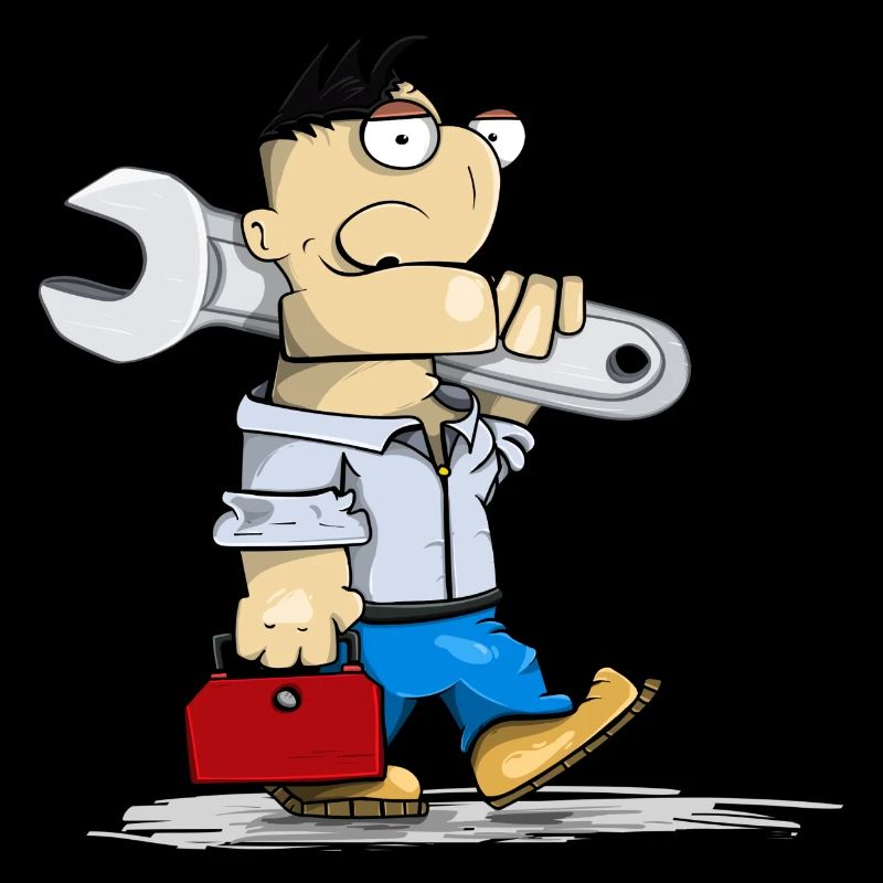Technicien avec clé