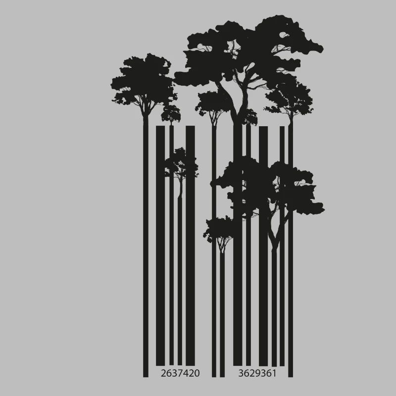 Cool barcode trees gift