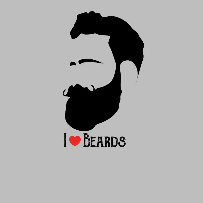 Beard love - man men beard beards gift idea