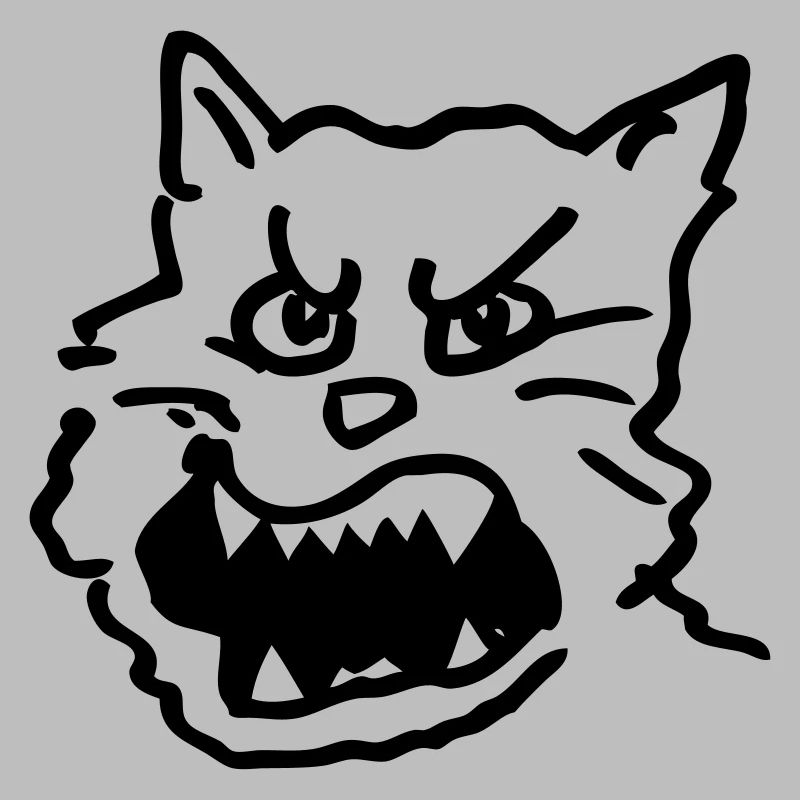 Katze / Kater / böse, brüllend / groar