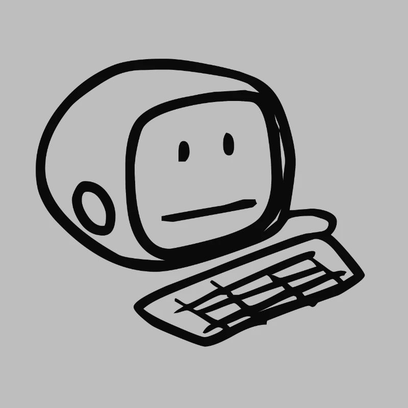 Computersmiley (Schwarz)
