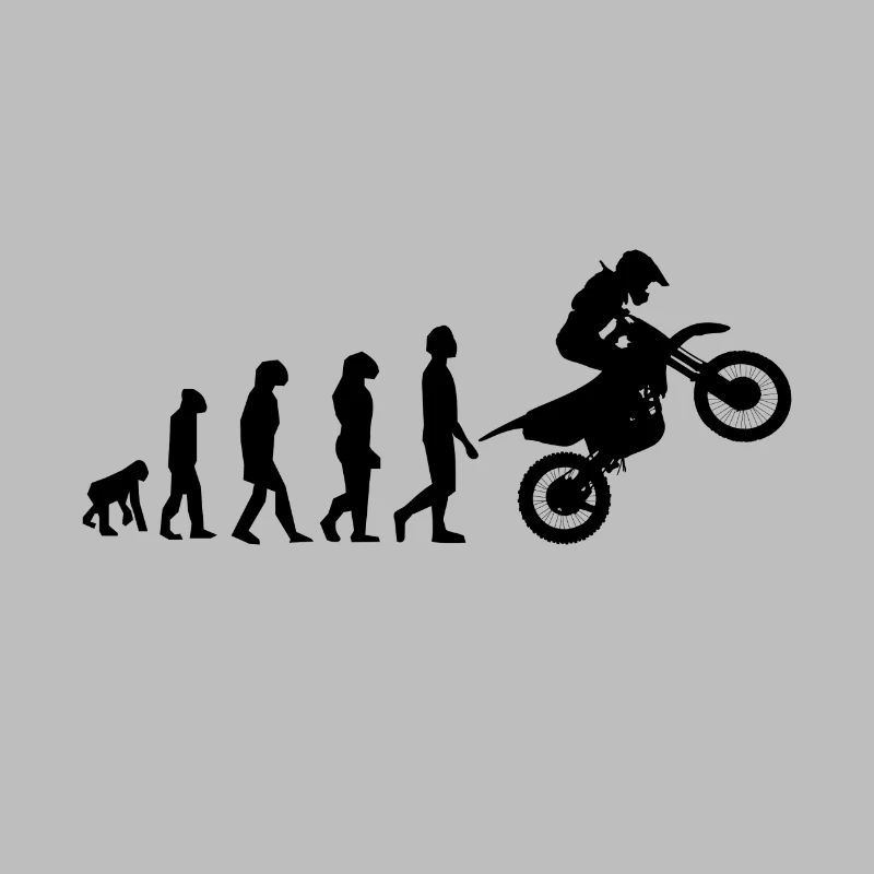 Evolution du singe au motocross