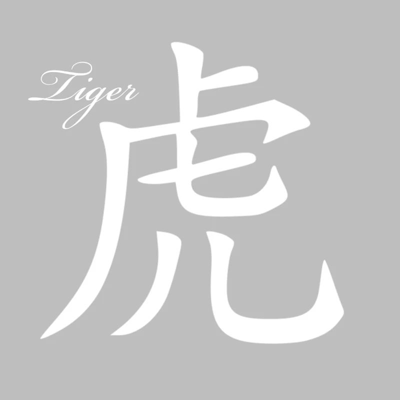 Tiger - zodiac sign - Chinese script