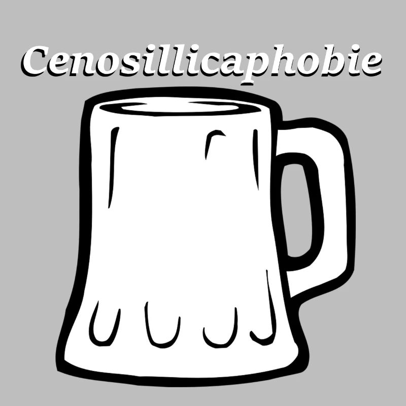 Cenosillicaphobie Bier Glas, weiß