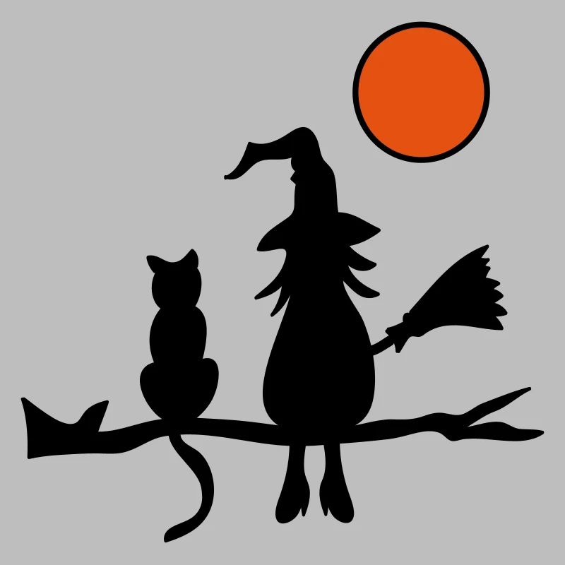 Hexe mit Katze