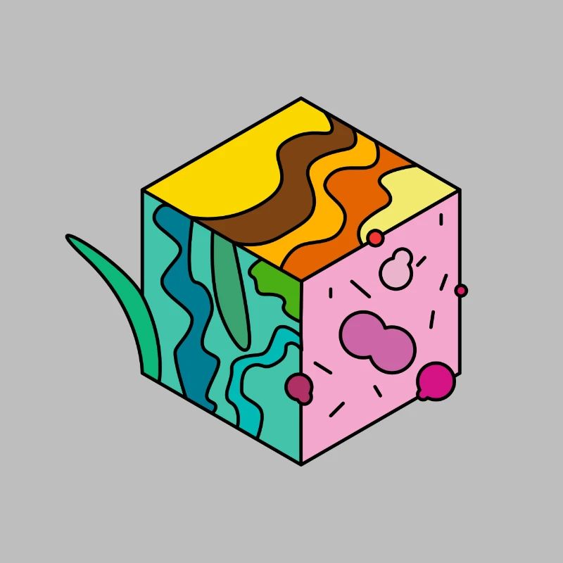 Cube Dimensions Optical Illusion Gift Idea