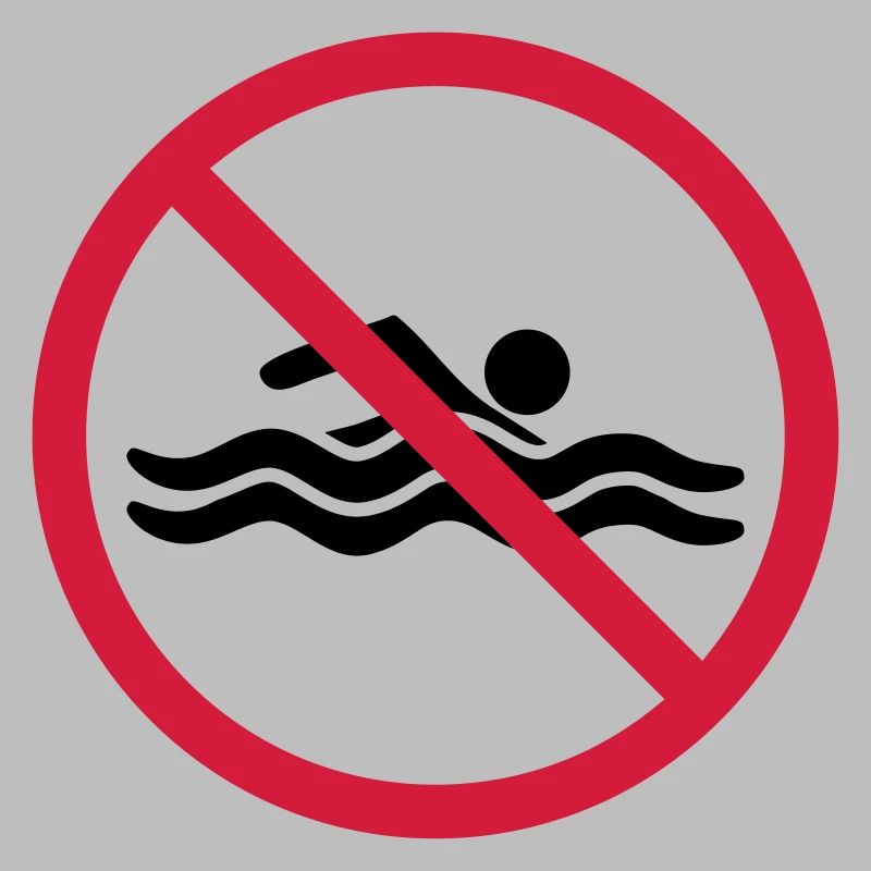 nage interdite zone d'alerte sans bouclier