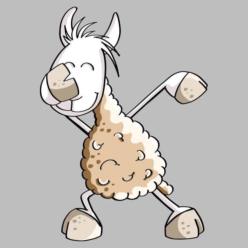 Dab Dance Lama - Dabbing Alpaca - Fun Comic