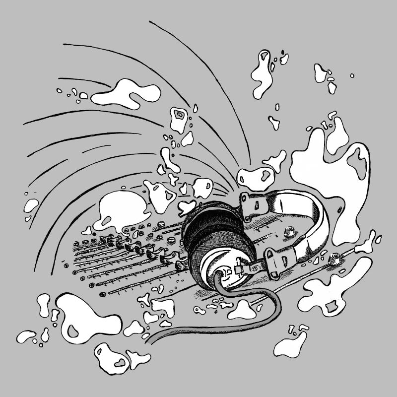 Casque d'écoute et console DJ [blanc]