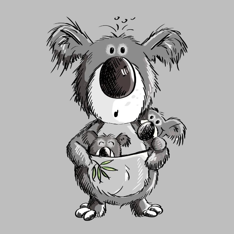 Süßer Koala Bär mit Kindern Comic