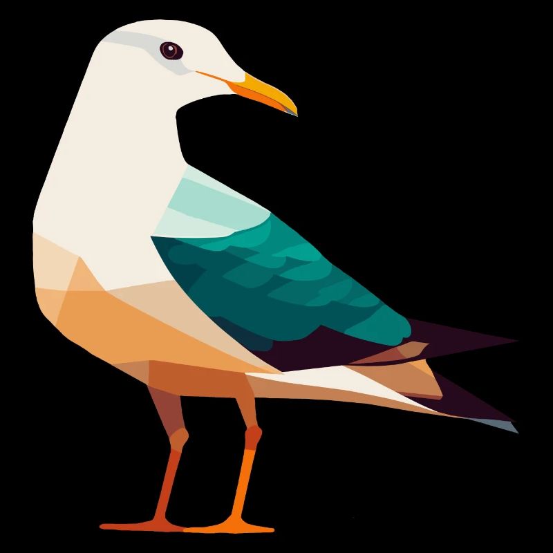 Polygone de mouette de la côte de la mer du Nord