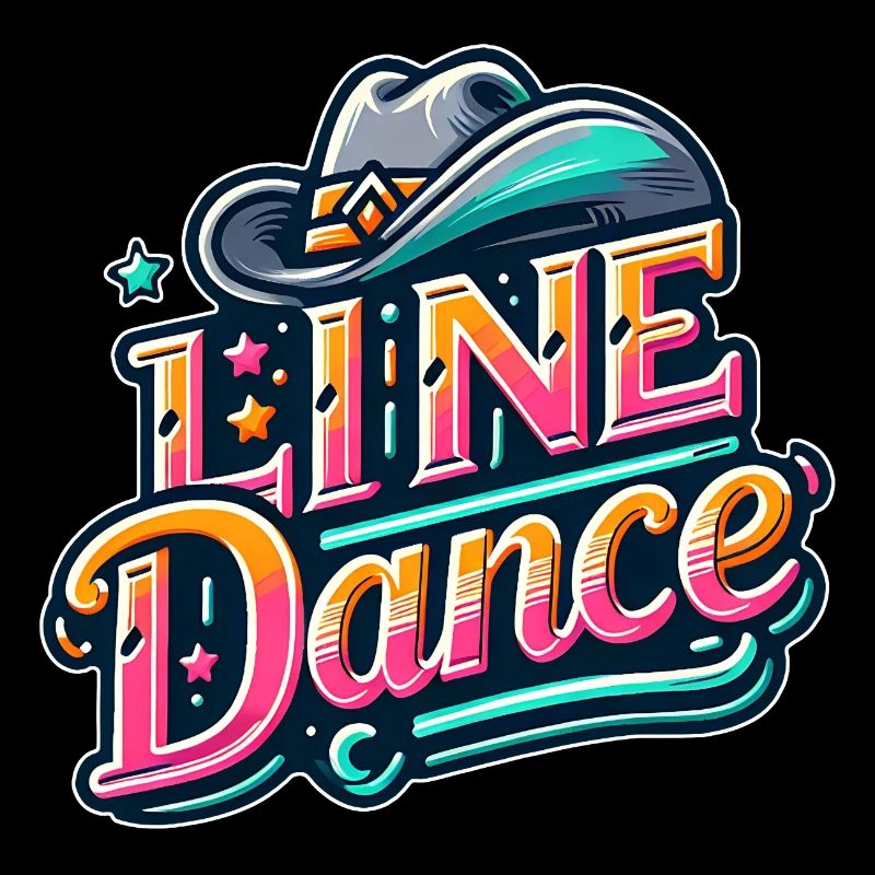 Farbenfrohes Line Dance Design