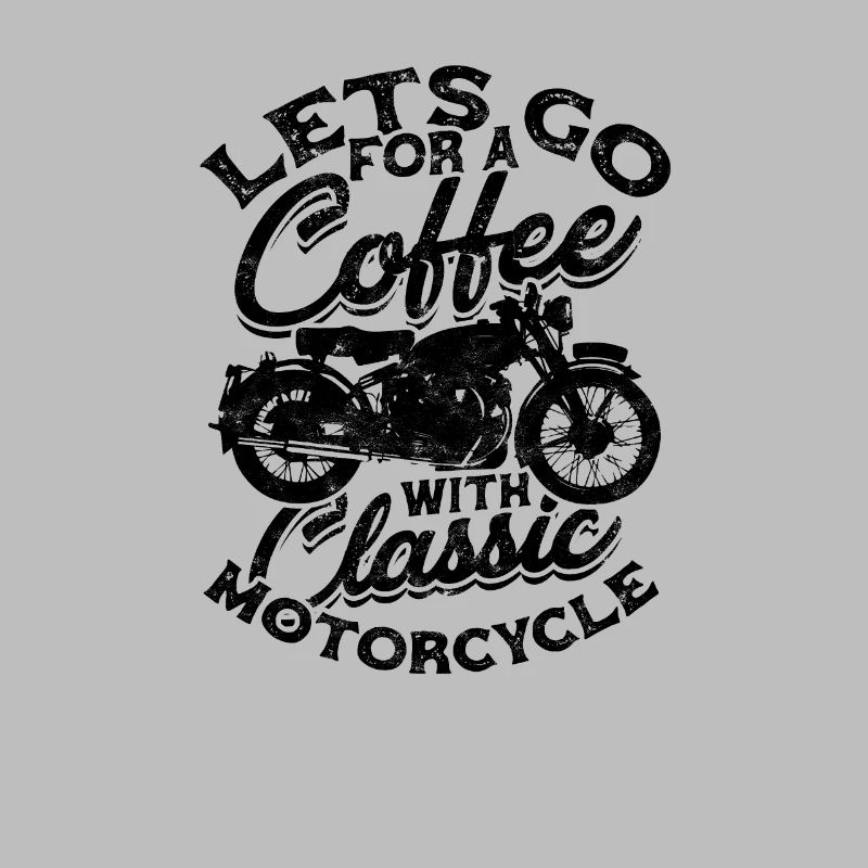 Auf einen Kaffee mit klassischem Motorrad -