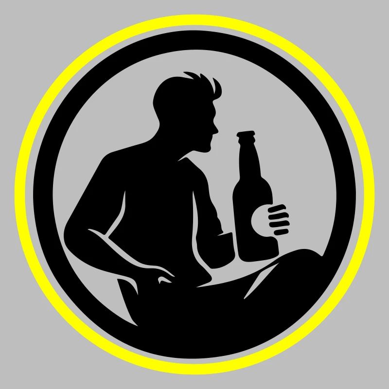 Flasche Bier Trinken Silhouette