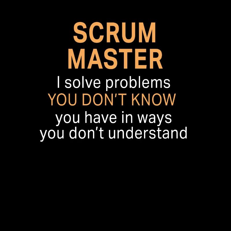 Funny Scrum Master Solve Problems design