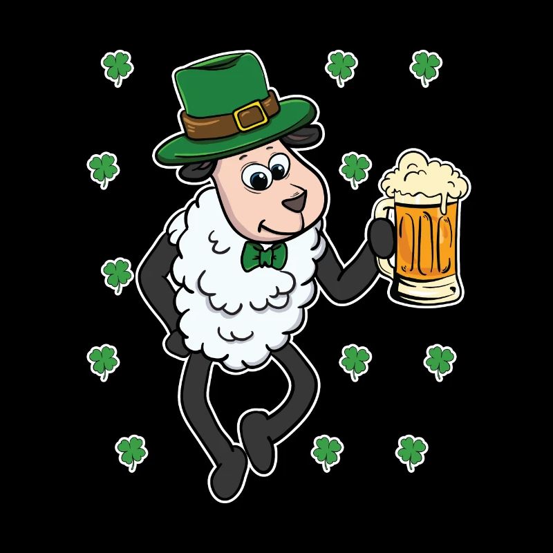 St. Patricks Day Leprechaun Schaf Schäfer Hirte