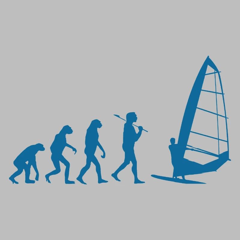 Windsurfing Evolution Windsurfer Wind Wasser