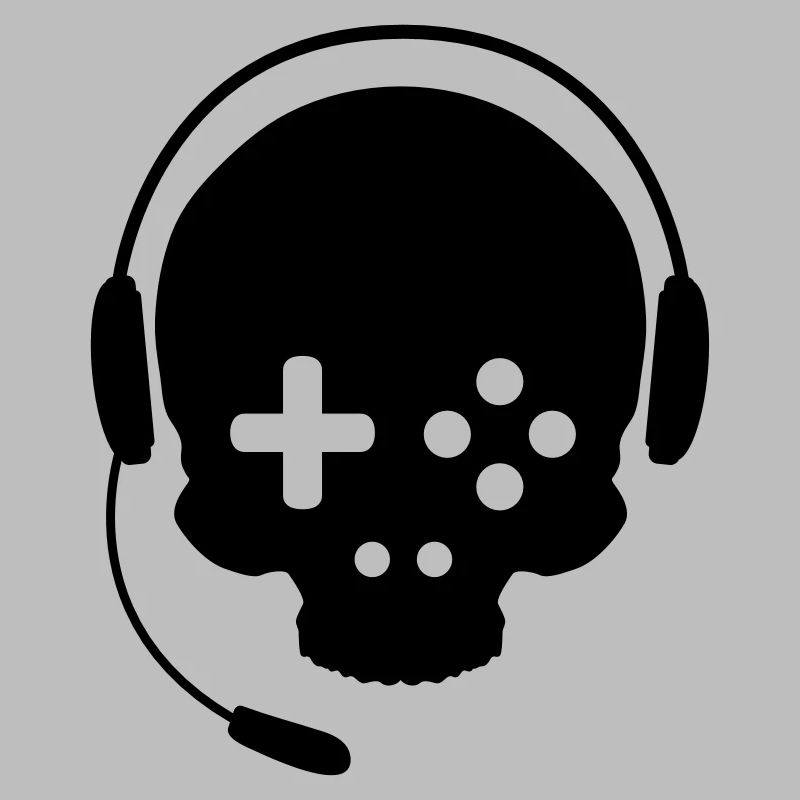 Game Controller Skull with Headset