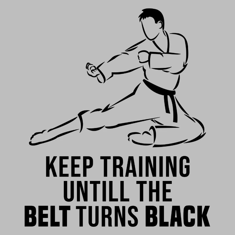Keep training until the belt turns black