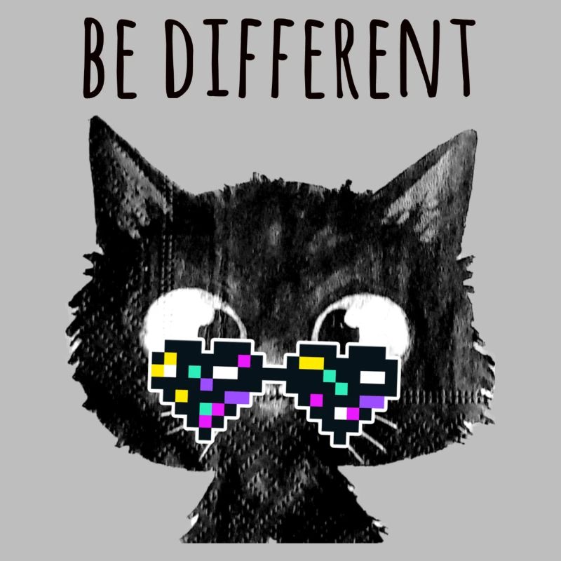 Katze, be different ,nerd,pixelbrille, pixel