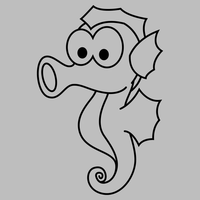 Seepferdchen Comic Tier