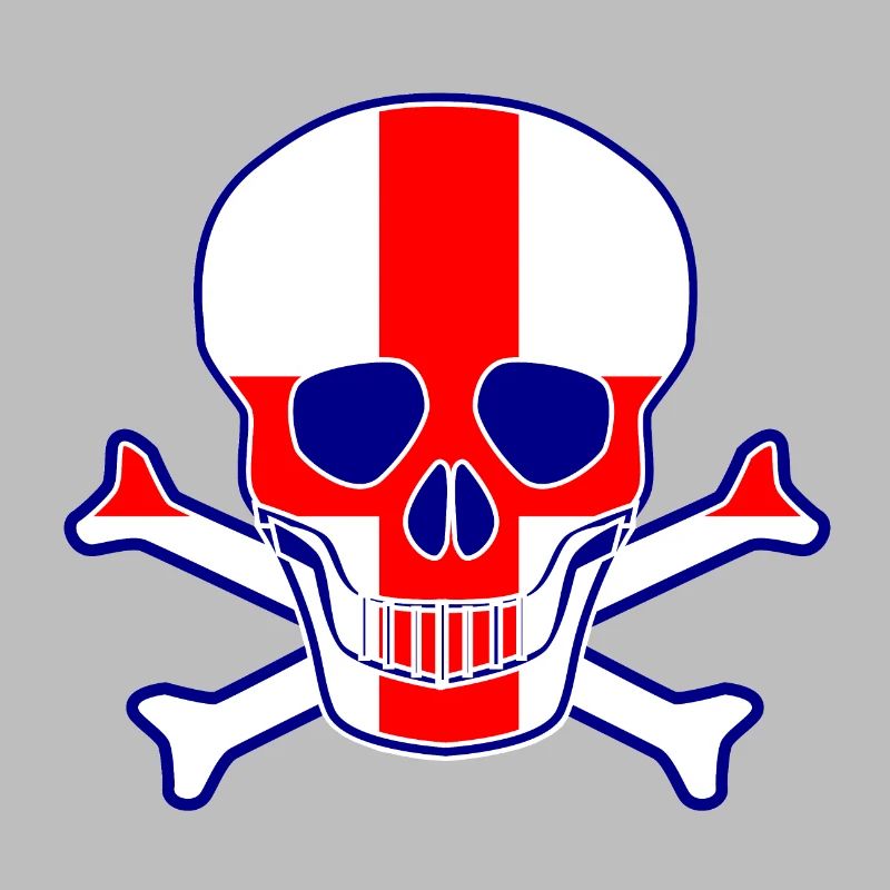 Crâne de drapeau de l'Angleterre