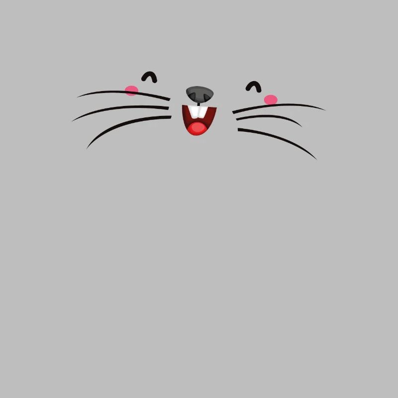 Cute White Mole Face