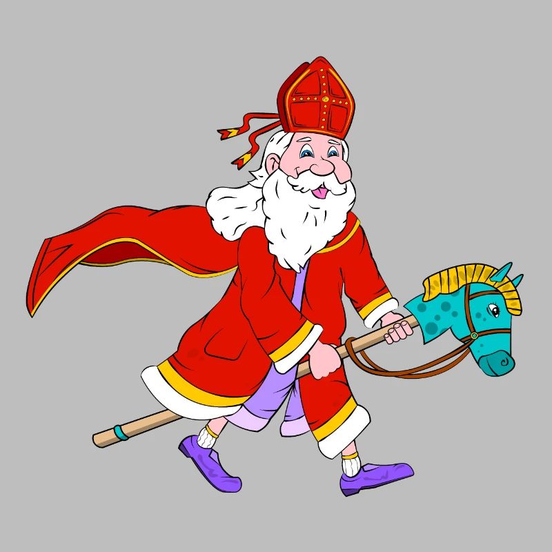 Saint-Nicolas sur le cheval de loisir jouet