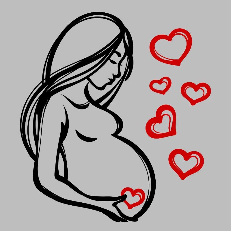 Coeur Grossesse Bébé Ventre Déclaration Enceinte