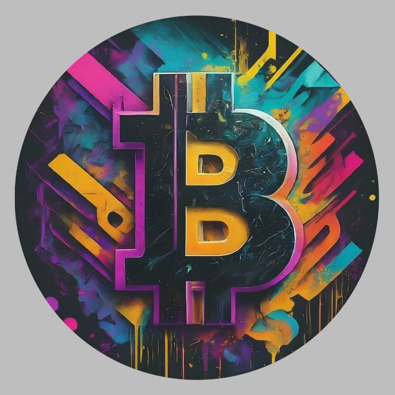 Explosion de couleurs du bitcoin
