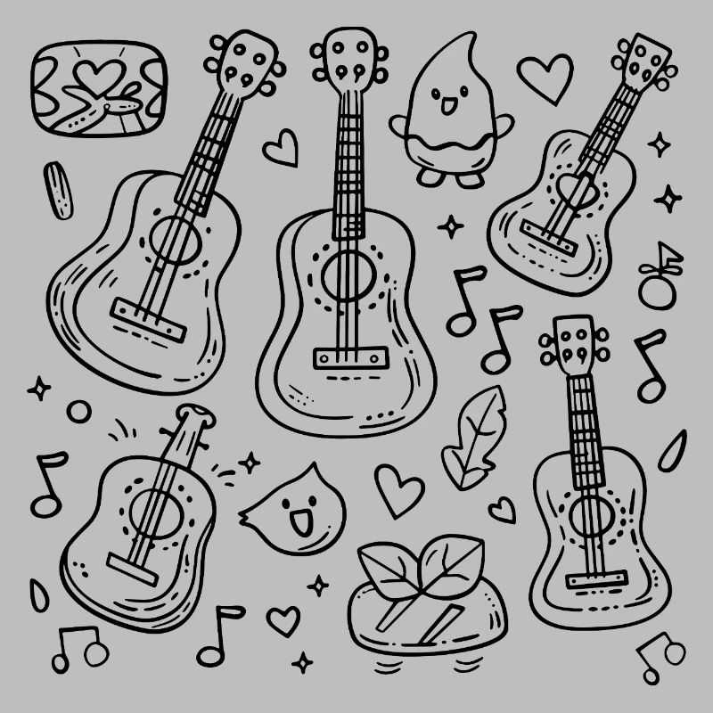 Ukulele Comic-Stil